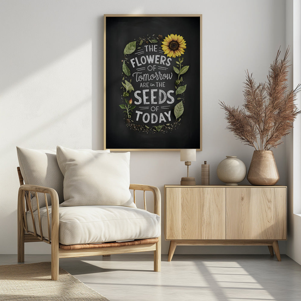 The Flowers Of Tomorrow Are In The Seeds Of Today - Poster / Art Print - interiör