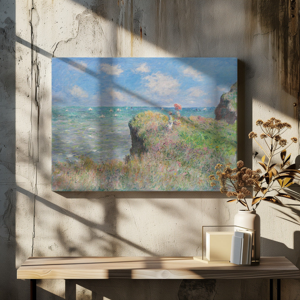 Cliff Walk At Pourville (1882) By Claude Monet. - Poster / Art Print - interiör