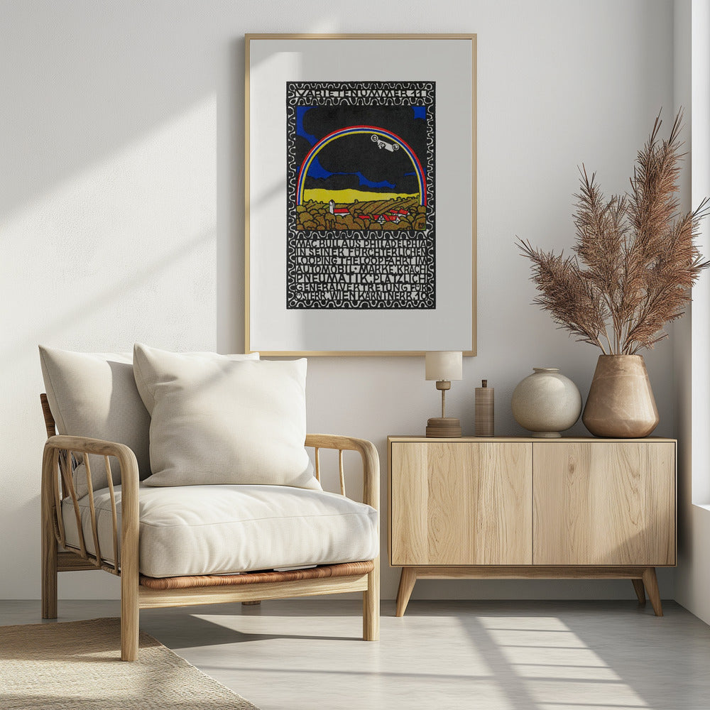 Mac Bull From Philadelphia In His Frightful Loop the Loop Ride In His Car - Poster / Art Print - interiör