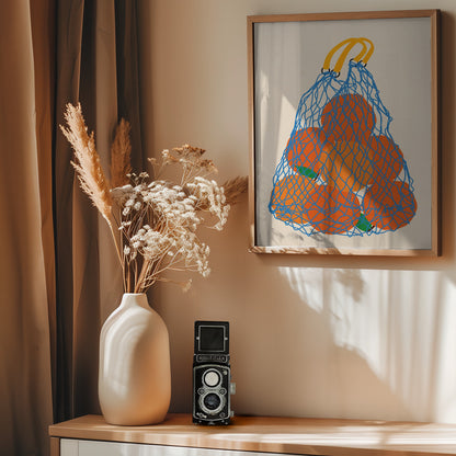 Oranges In a Net Bag Update 24 - Poster / Art Print - interiör