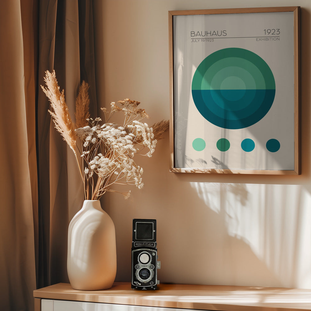 Bauhaus Mavi Daire - Poster / Art Print - interiör