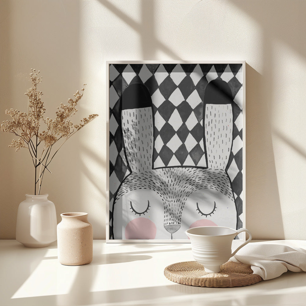 Bunny - Poster / Art Print - interiör