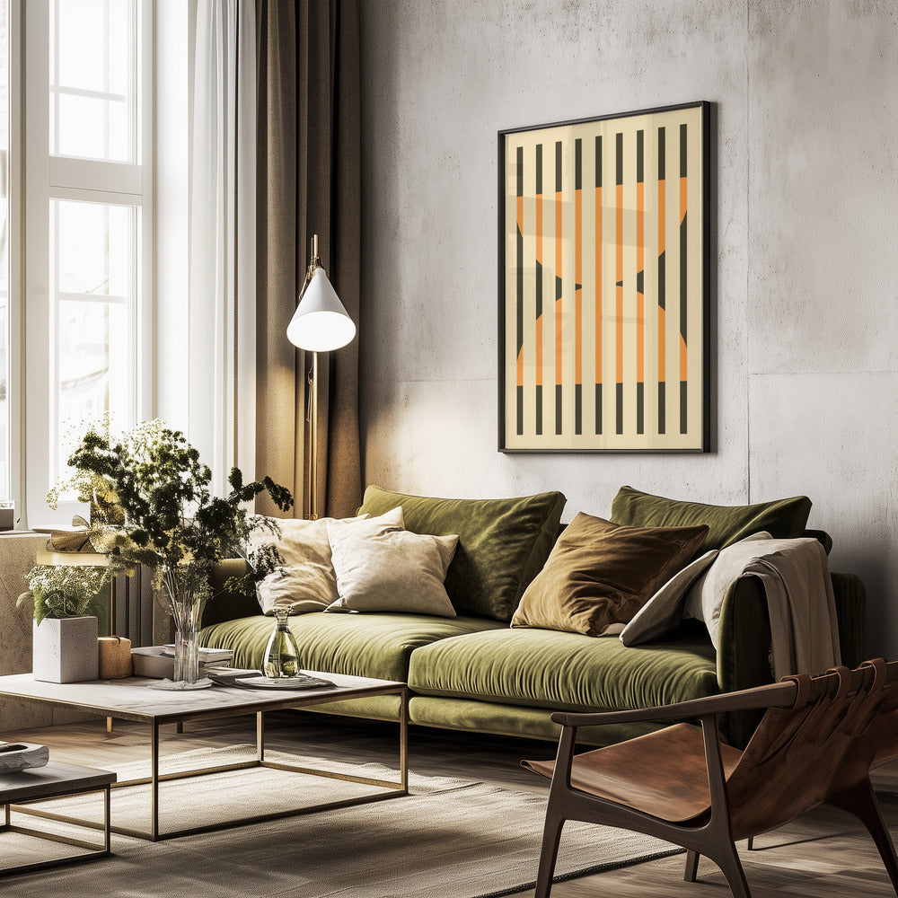 Faded Geometric #4 - Poster / Art Print - interiör