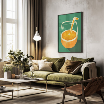 Orange juice - Poster / Art Print - interiör