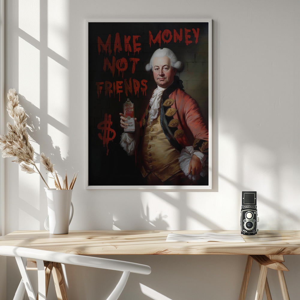 Make Money Not Friends - Poster / Art Print - interiör