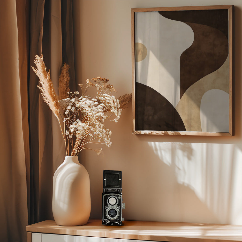 Brown Tones Geometric 2 - Poster / Art Print - interiör