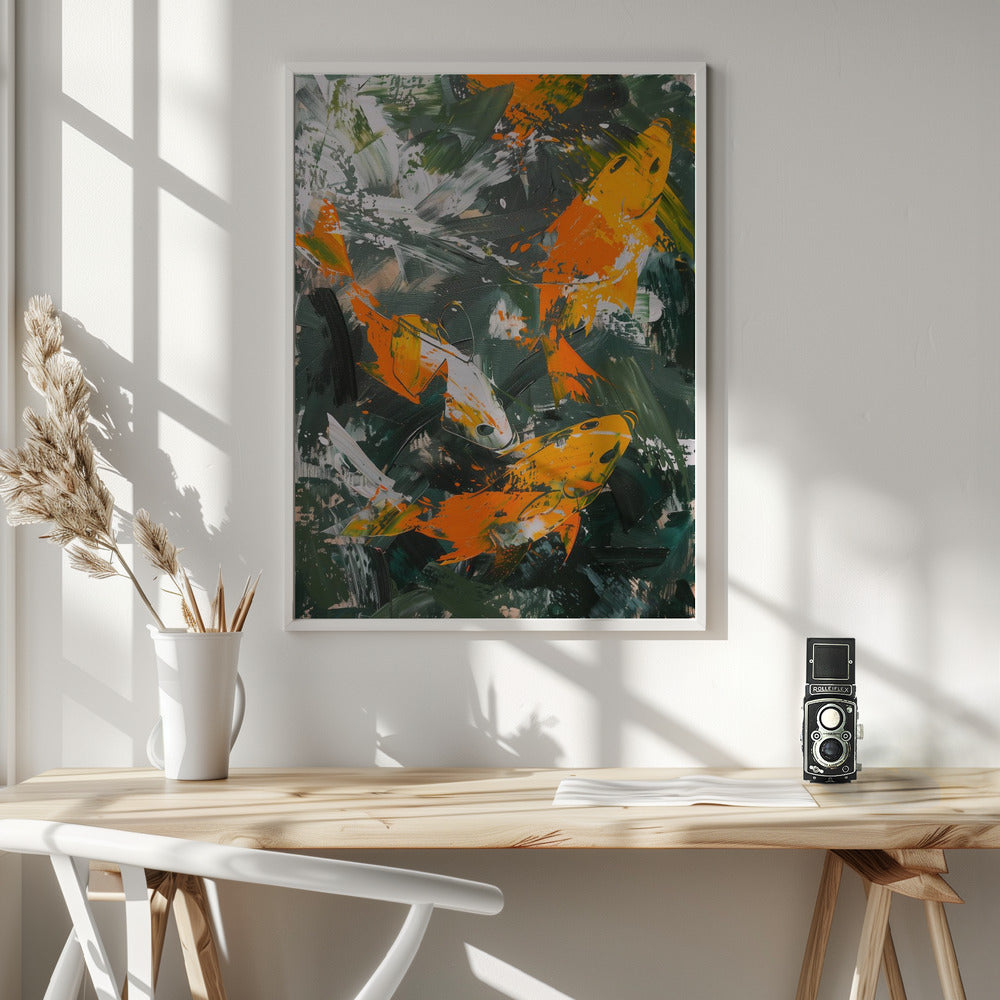 The Abstract Fishes - Poster / Art Print - interiör