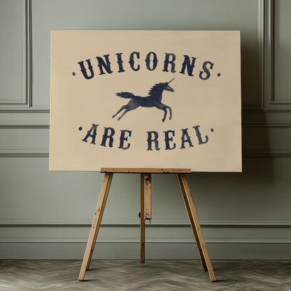 Unicorns Are Real Ii - Poster / Art Print - interiör