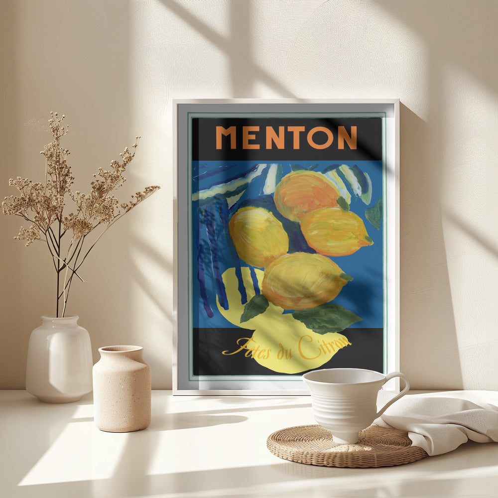 Lemons Menton Citrus Fruit Poster - Poster / Art Print - interiör