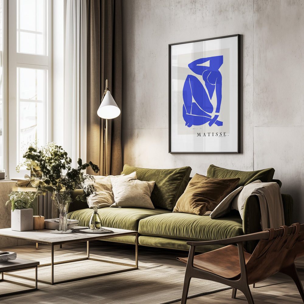 Nudo Blu III 1952 Boarder - Poster / Art Print - interiör