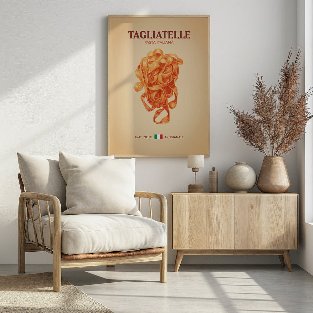 Tagliatelle Pasta Italiana - Poster / Art Print - interiör