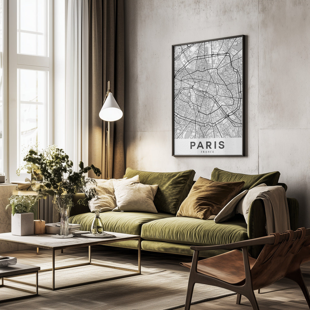 Paris White - Poster / Art Print - interiör