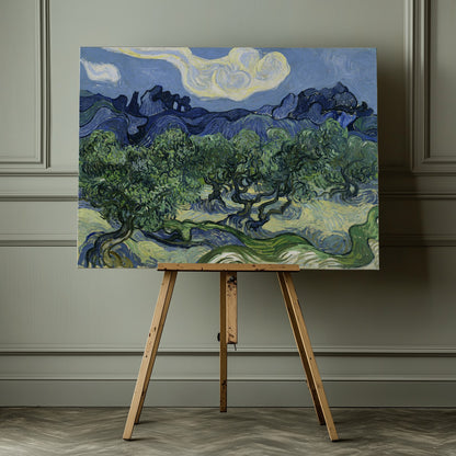 Vincent Van Gogh's Olive Trees With the Alpilles In the Background (1889) - Poster / Art Print - interiör