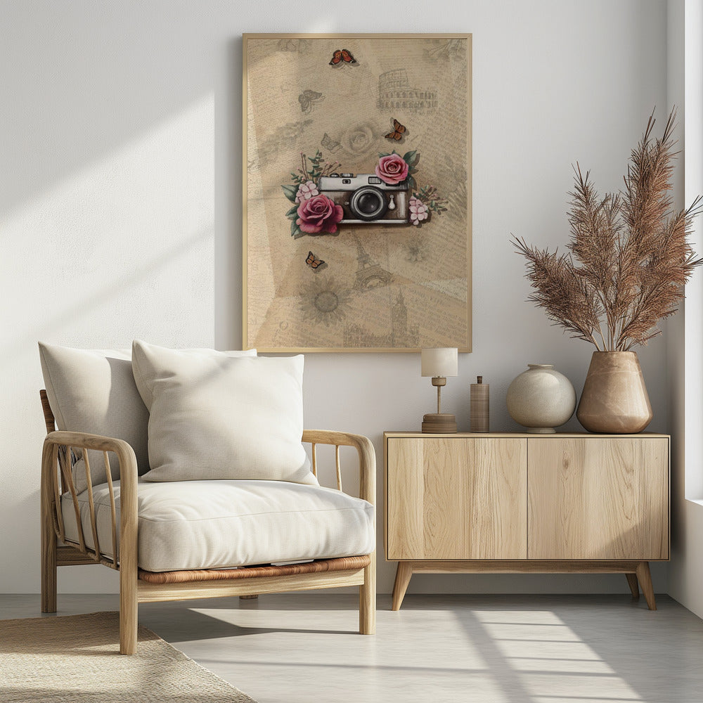 Vintage Camera - Poster / Art Print - interiör