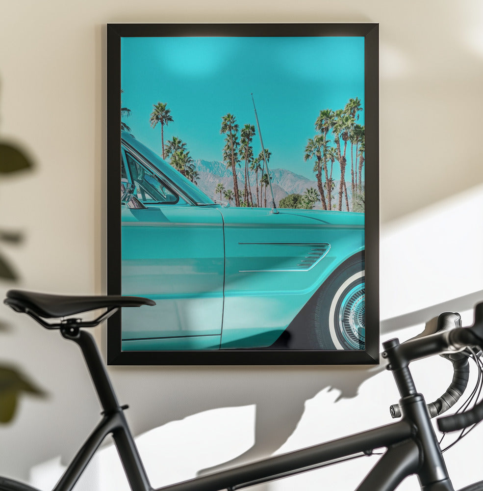 Teal Thunderbird in Palm Springs - Poster / Art Print - interiör