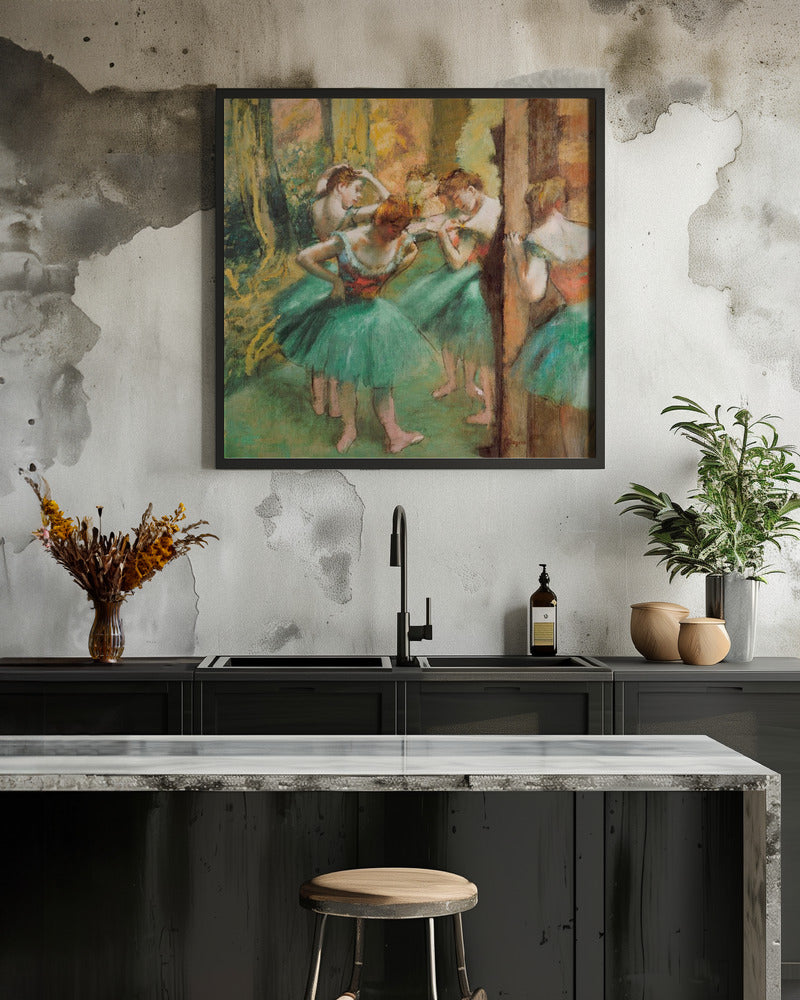 Dancers, Pink and Green - Poster / Art Print - interiör