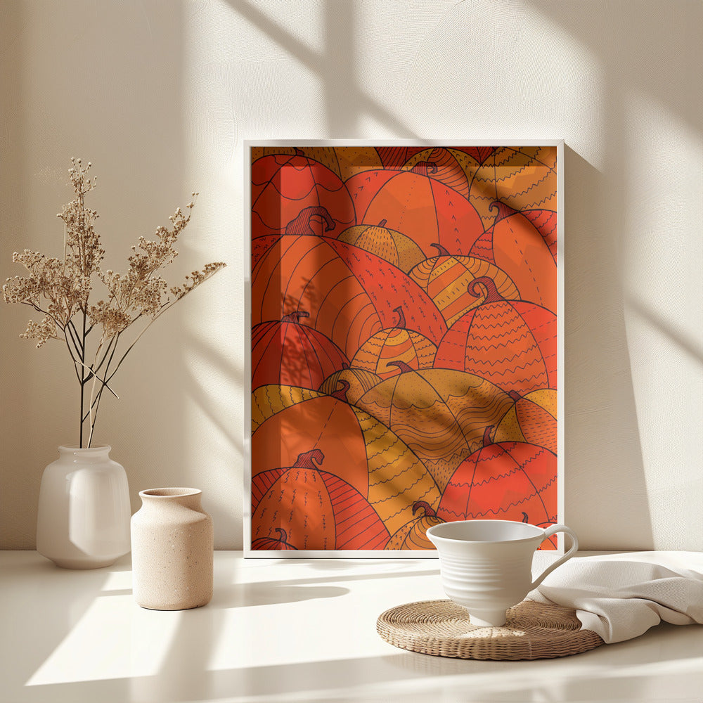 Pumpkins - Poster / Art Print - interiör