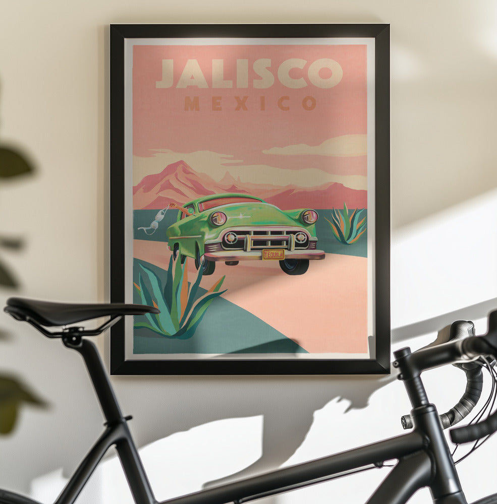 Jalisco Mexico Vintage Travel Poster - Poster / Art Print - interiör