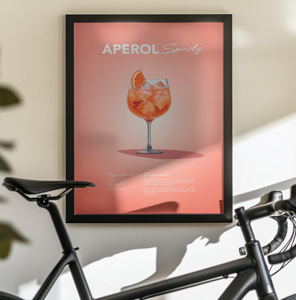 Aperol Spritz Recipe - Poster / Art Print - interiör