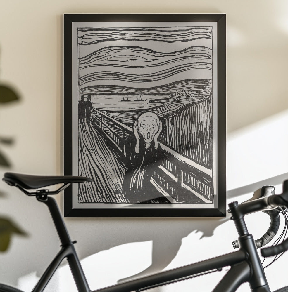 Skriet - The Scream - Mono - Poster / Art Print - interiör