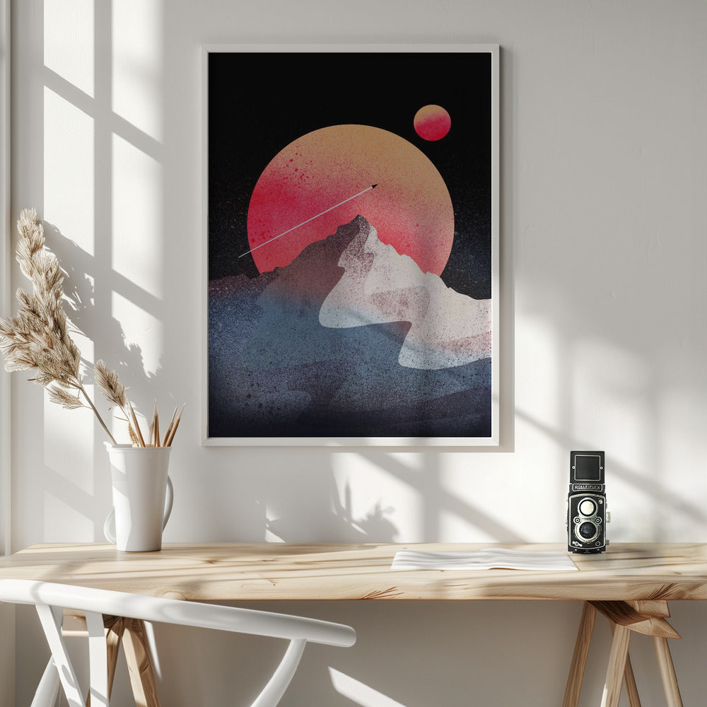 The moon peak - Poster / Art Print - interiör