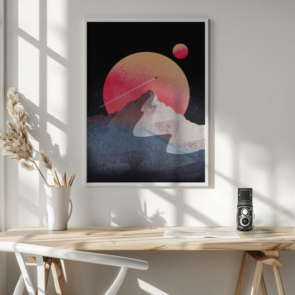 The moon peak - Poster / Art Print - interiör