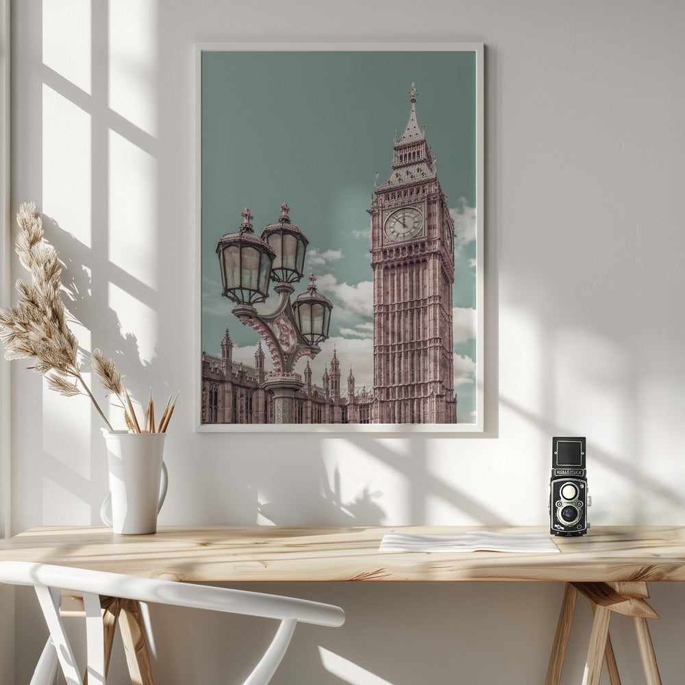 LONDON Elizabeth Tower | urban vintage style - Poster / Art Print - interiör