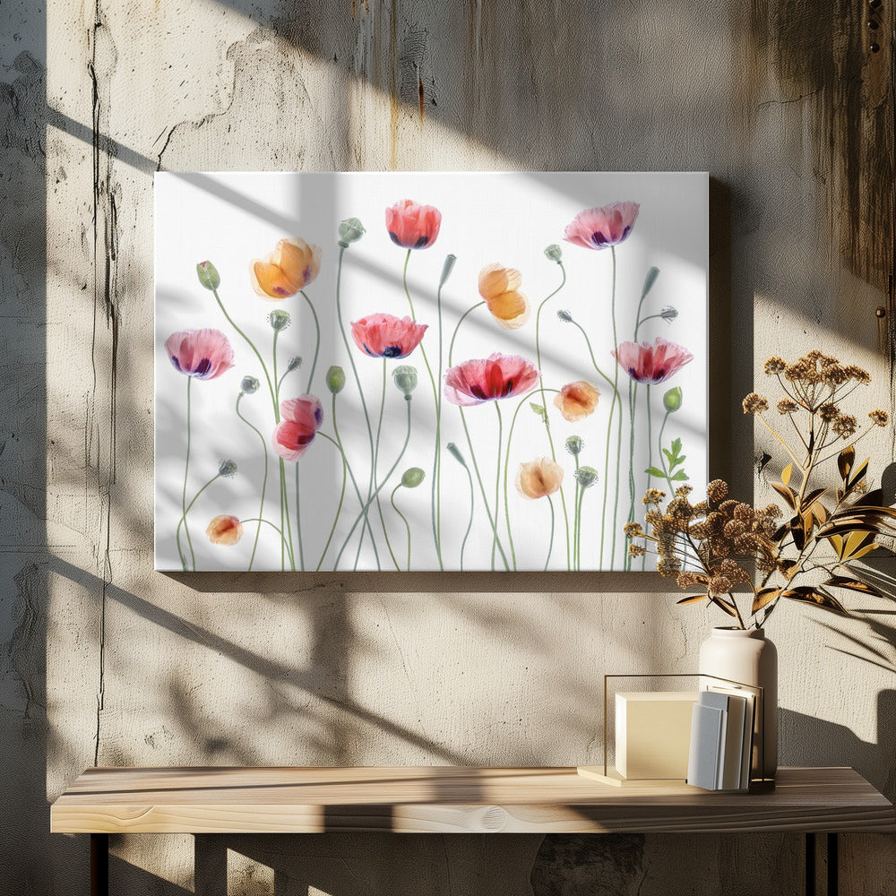 Papaver party - Poster / Art Print - interiör