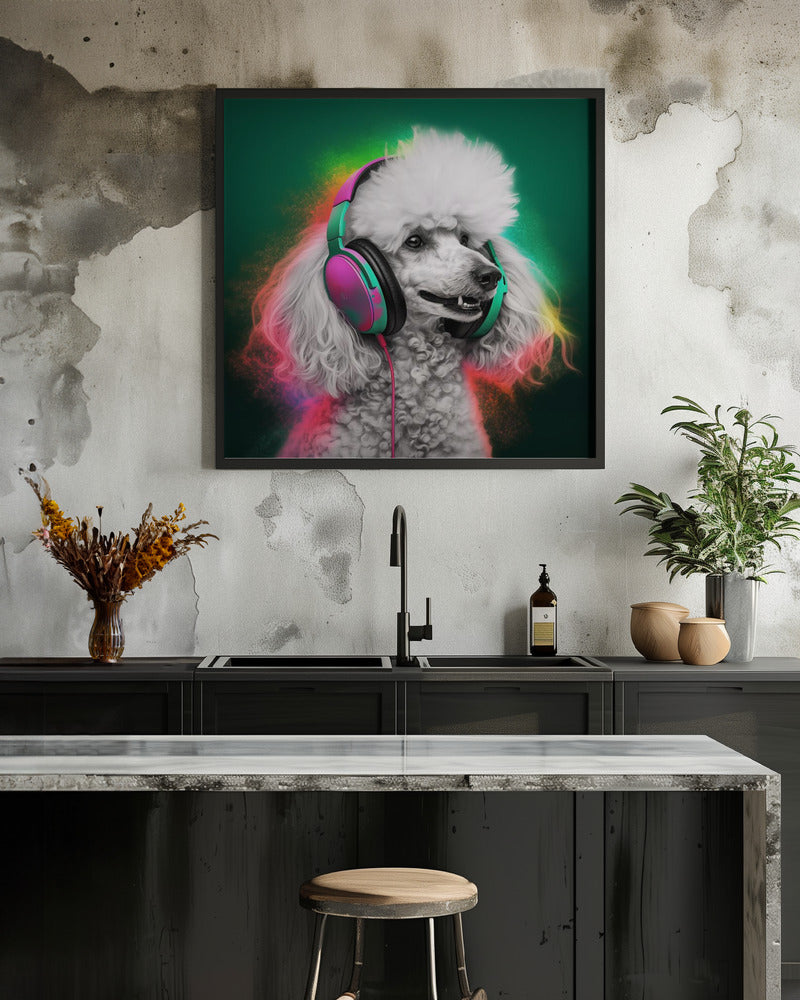 Party Poodle - Poster / Art Print - interiör