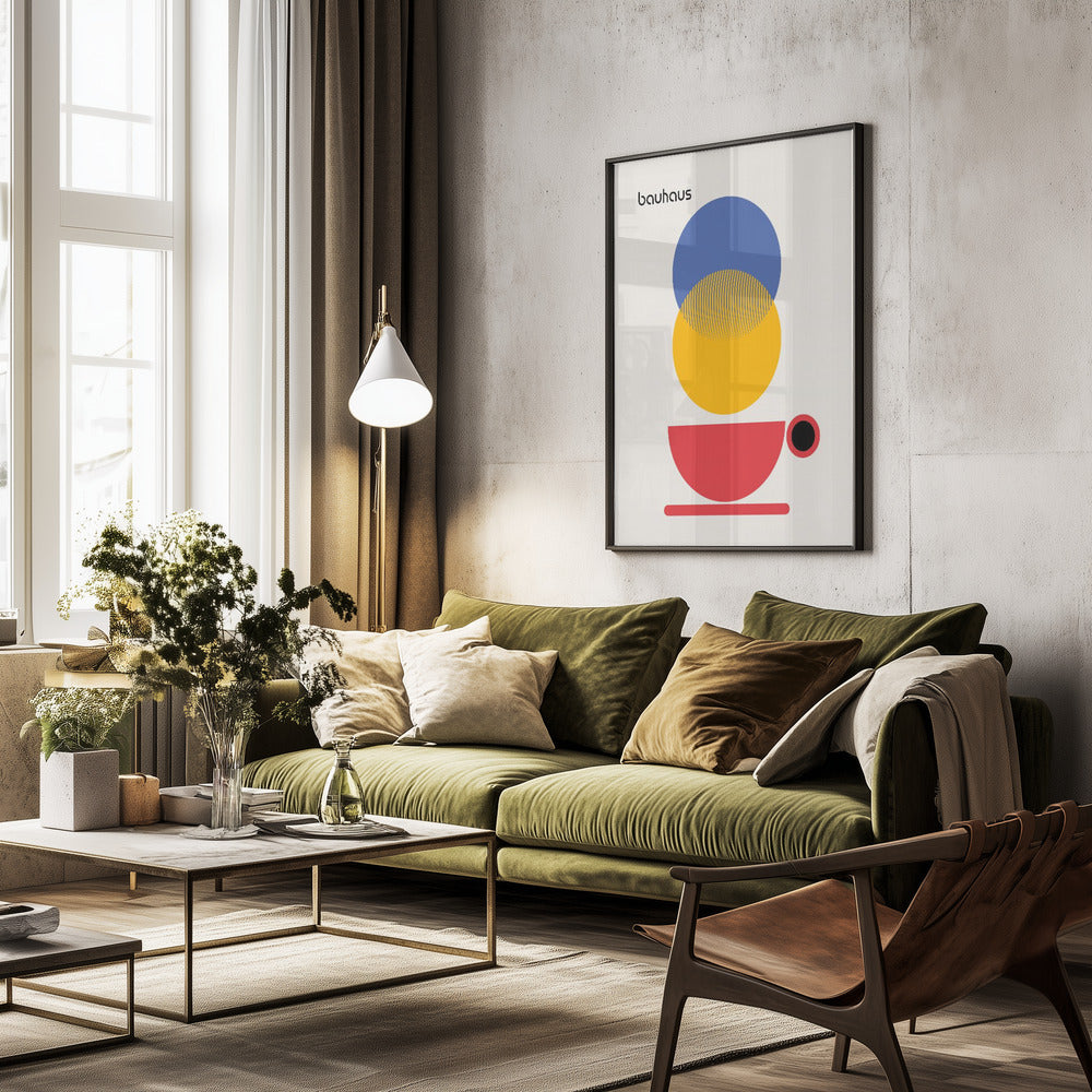 Bauhaus Coffee Abstract - Poster / Art Print - interiör