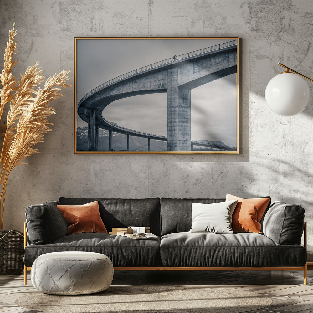 the lonely biker - Poster / Art Print - interiör
