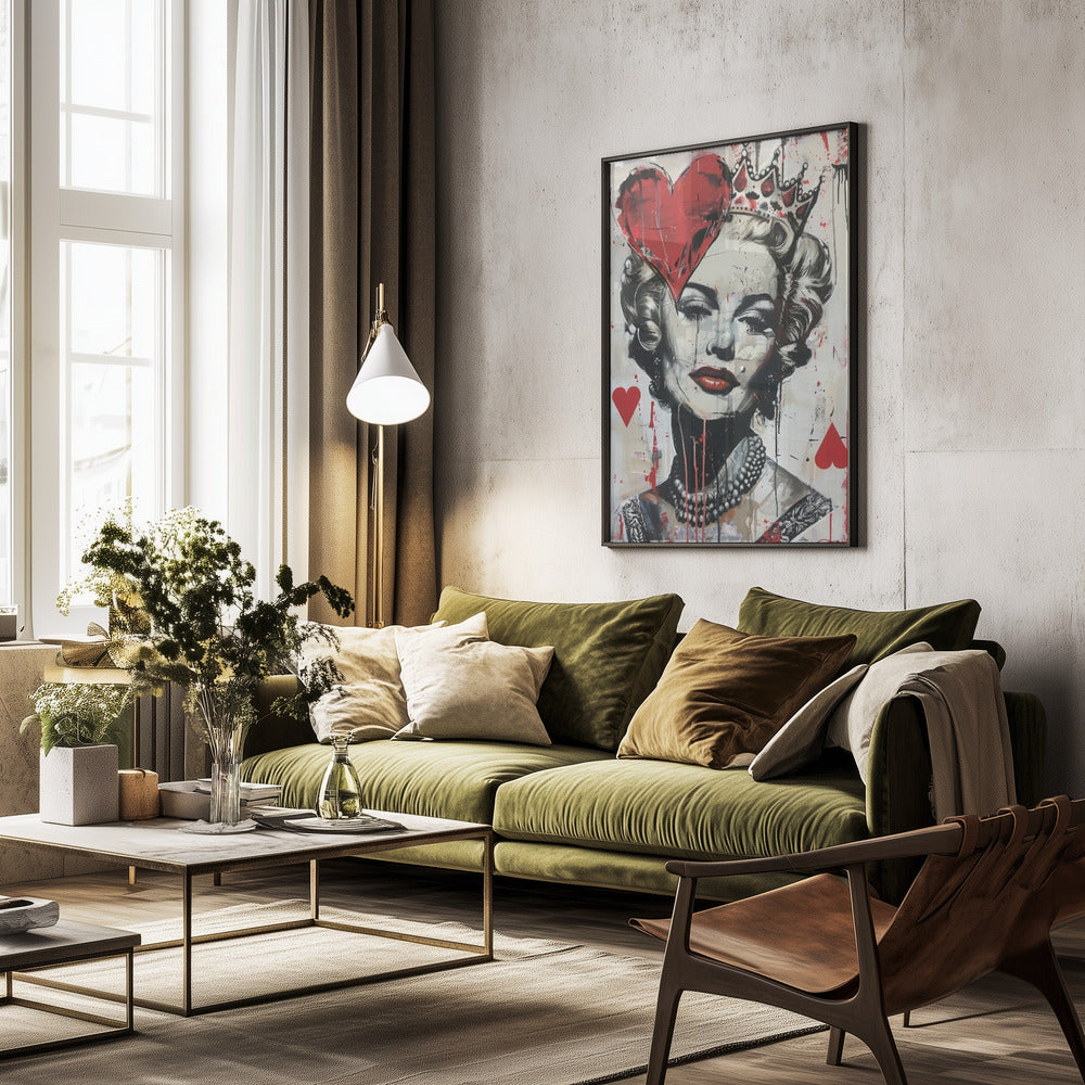 Queen of Hearts - Poster / Art Print - interiör