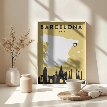 City Love Maps 09 - Poster / Art Print - interiör
