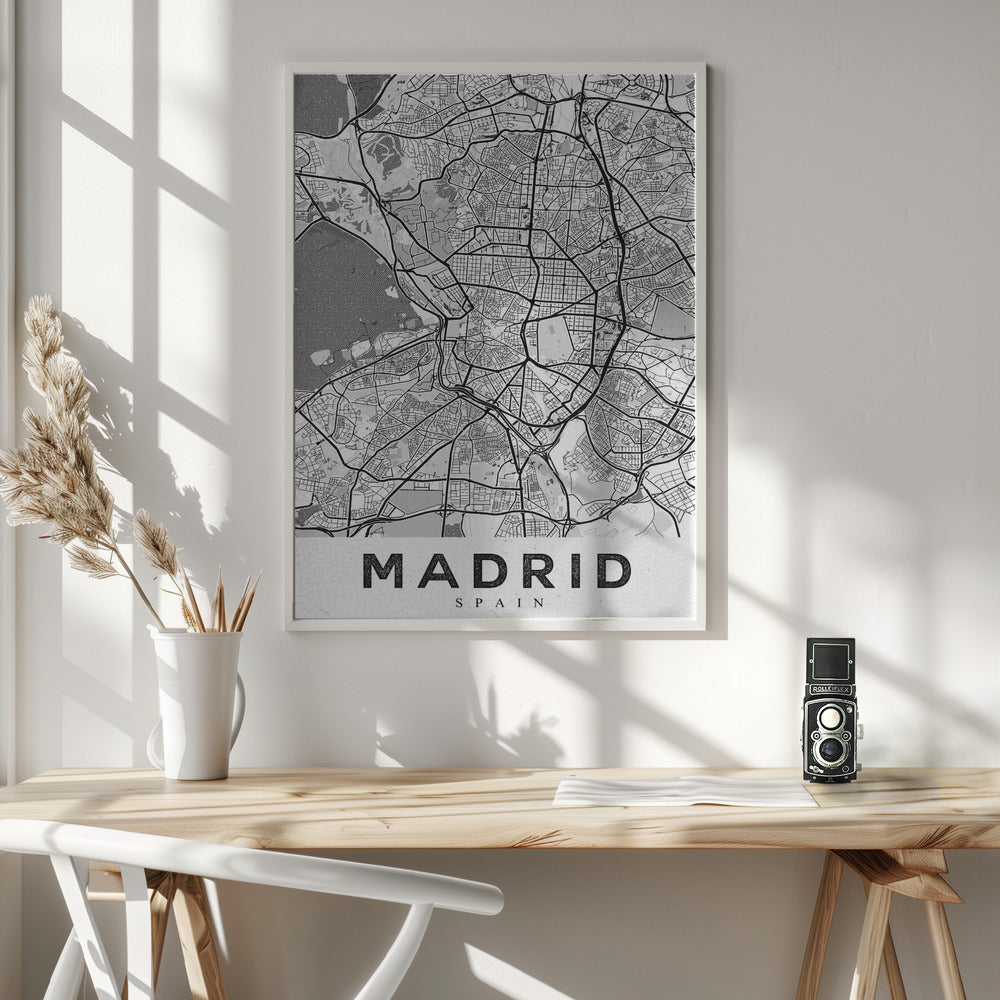 Madrid White - Poster / Art Print - interiör
