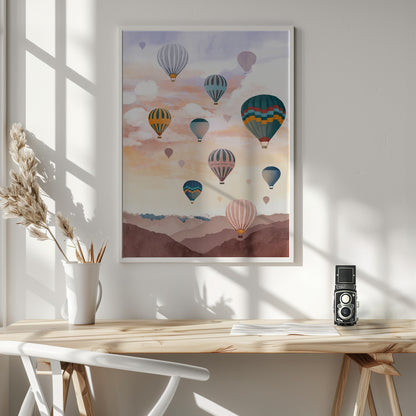 Airballoon Sky - Poster / Art Print - interiör