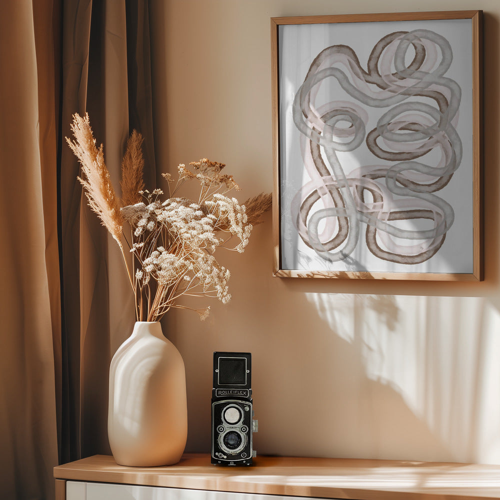 Abstract Mocha Highway - Poster / Art Print - interiör