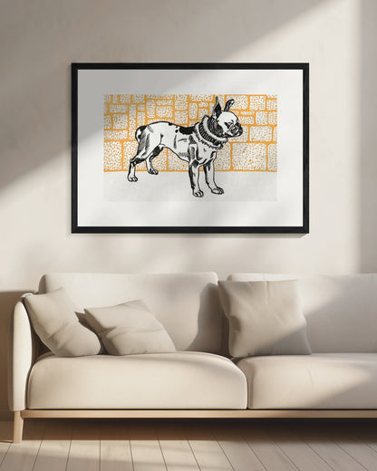 Pitbull Terrier - Poster / Art Print - interiör