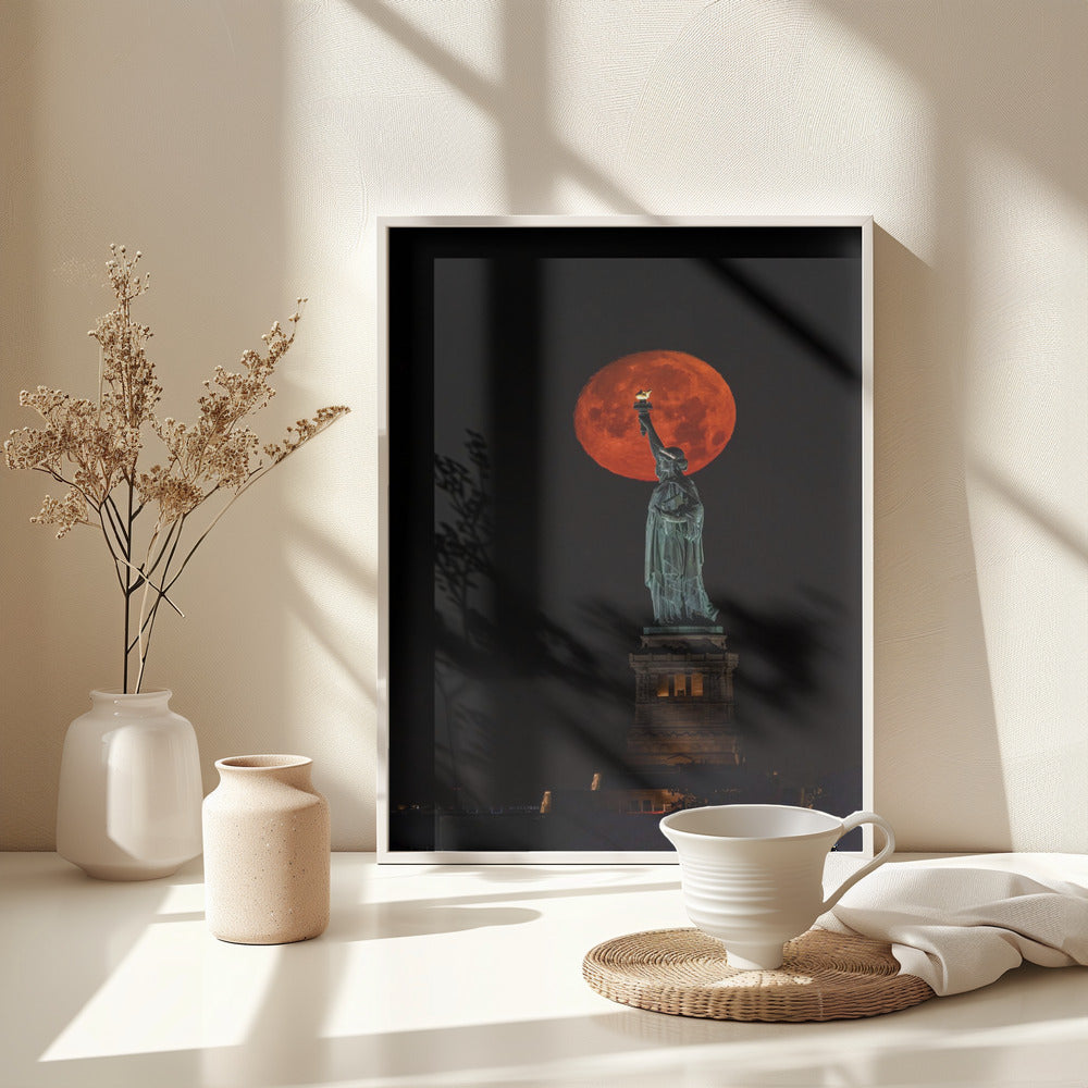 2022 july buck moon - Poster / Art Print - interiör