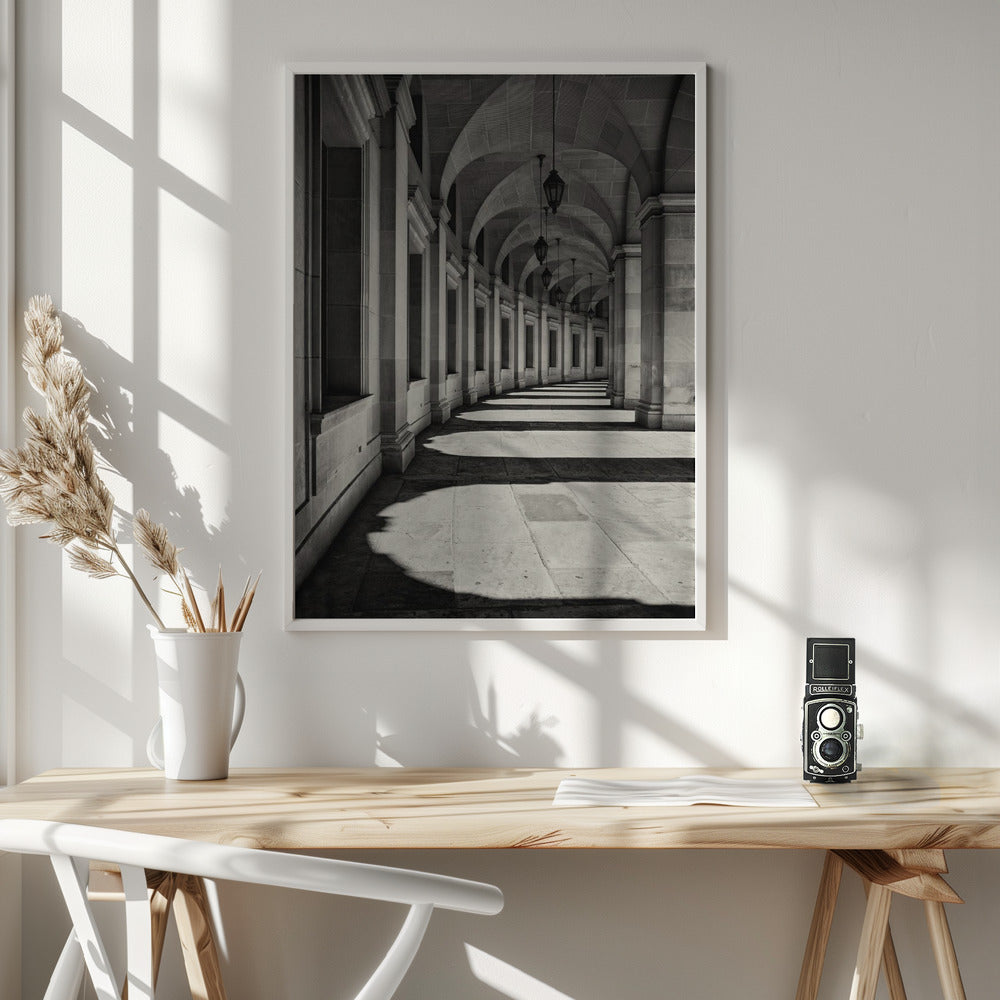 Curved Corridor - Poster / Art Print - interiör