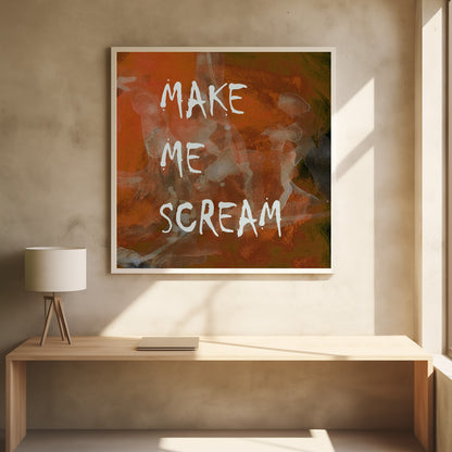 Background 2 Make Me Scream All Caps Copper Terracotta - Poster / Art Print - interiör