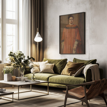 Girl In Red No.2 - Poster / Art Print - interiör