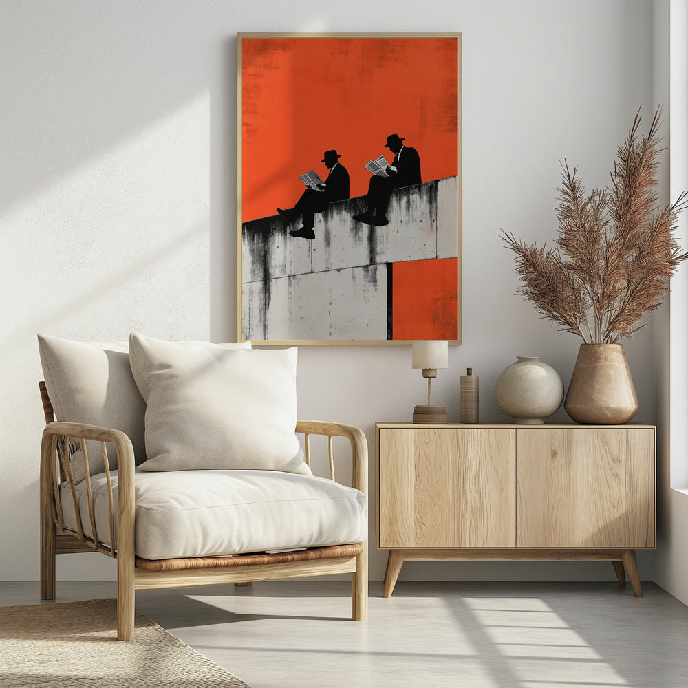 Wall of Reading - Poster / Art Print - interiör