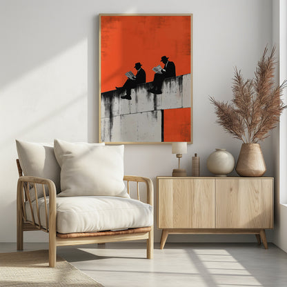 Wall of Reading - Poster / Art Print - interiör