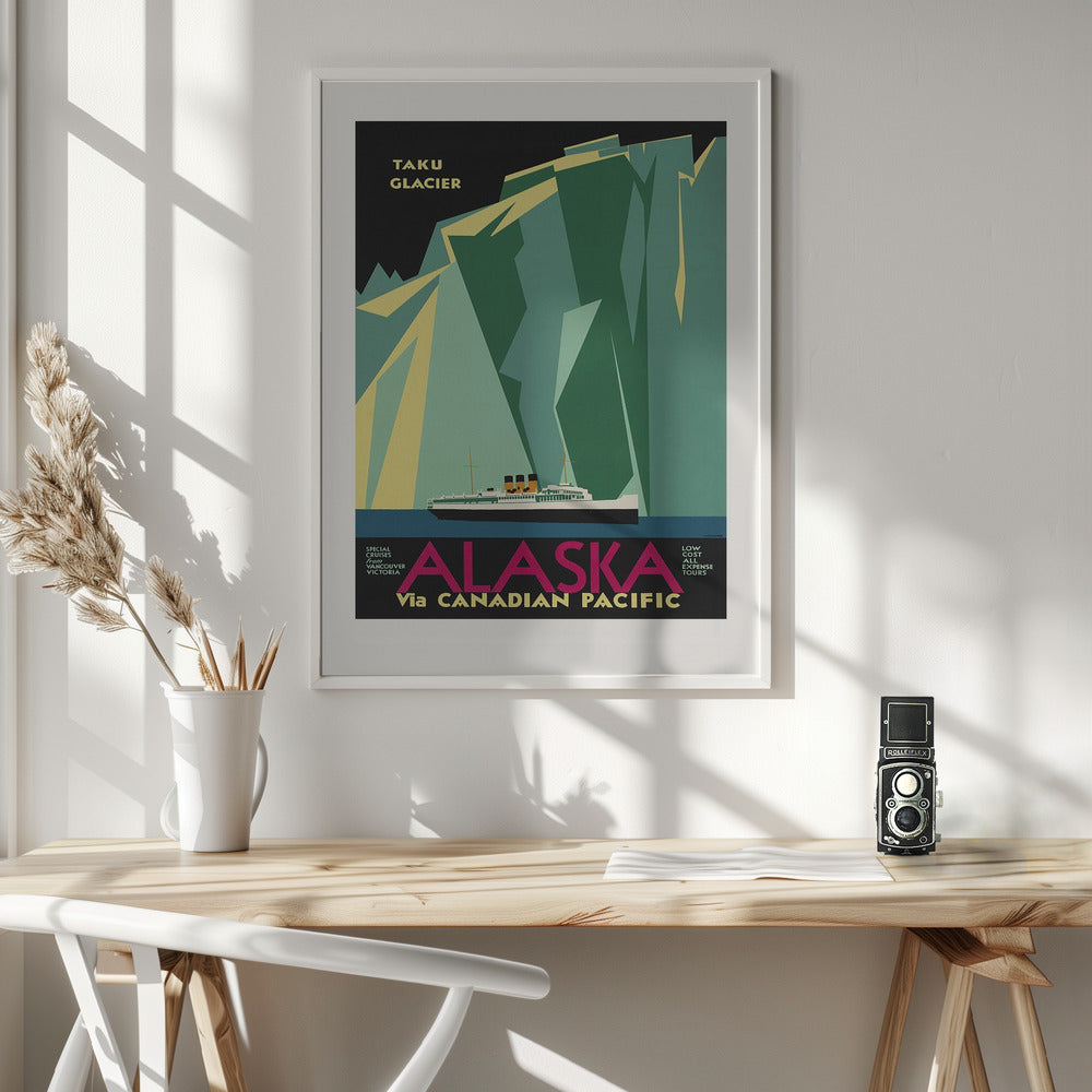 Alaska Via Canadian Pacific. Taku Glacier - Poster / Art Print - interiör