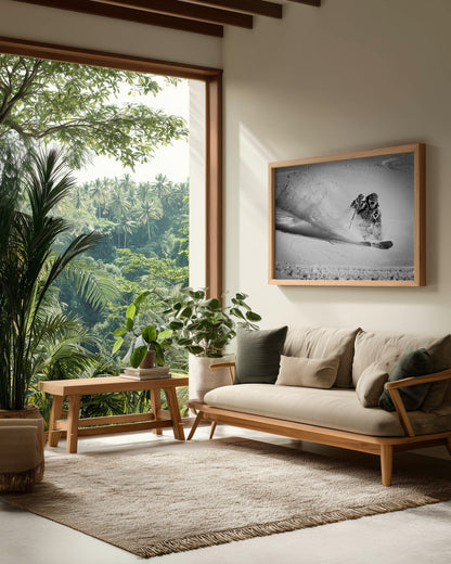 Henri making a powder turn... - Poster / Art Print - interiör