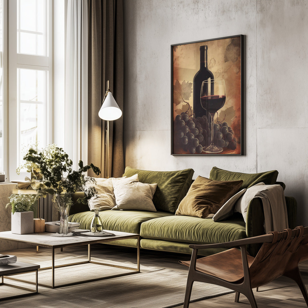 Red Red Wine No 2 - Poster / Art Print - interiör