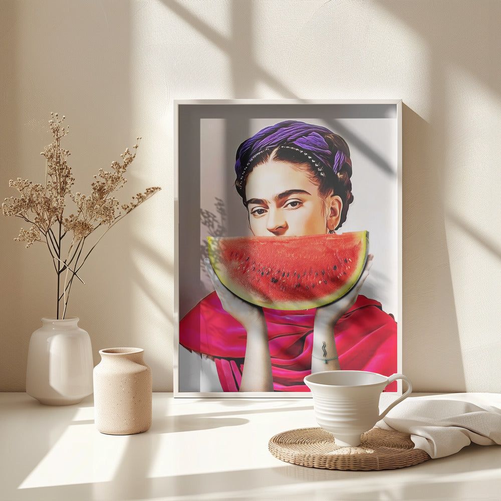 Watermelon Frida - Poster / Art Print - interiör