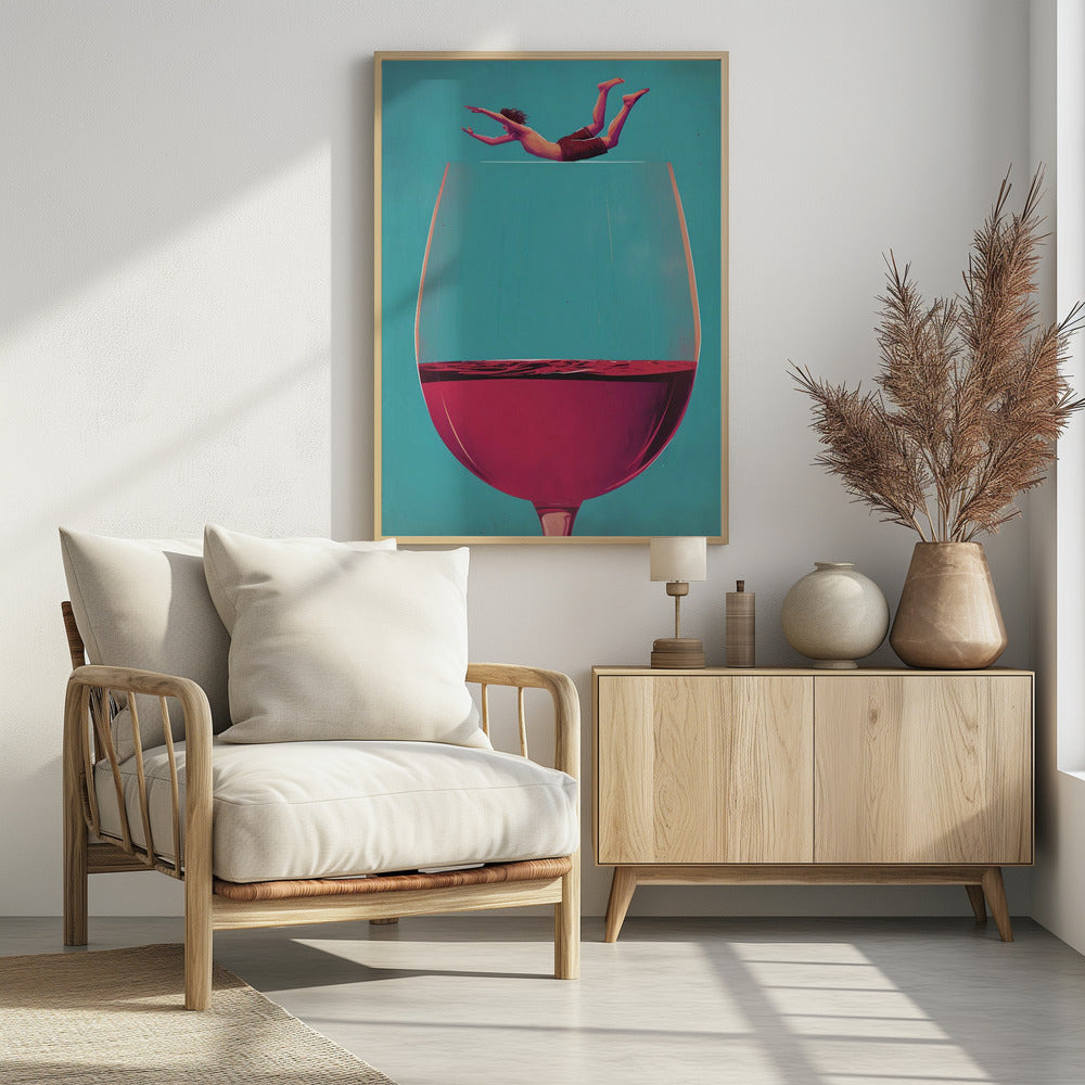 Wine Dive - Poster / Art Print - interiör