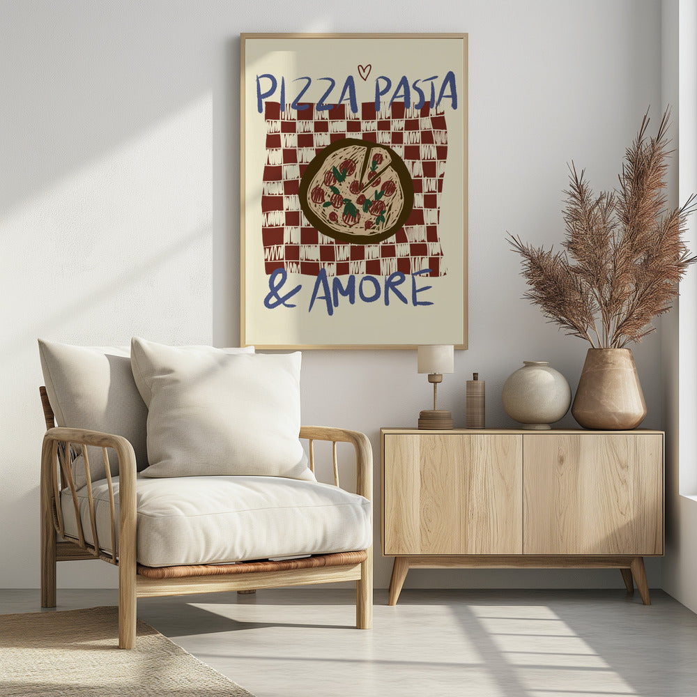 Pizza Pasta & Amore - Poster / Art Print - interiör