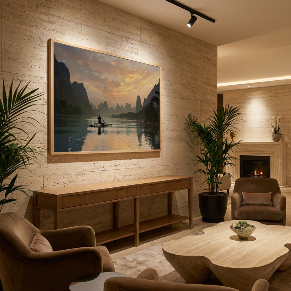 Golden Li River - Poster / Art Print - interiör